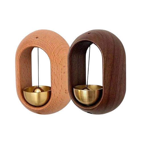 WOOD & BRASS DOOR BELL (POLISH)